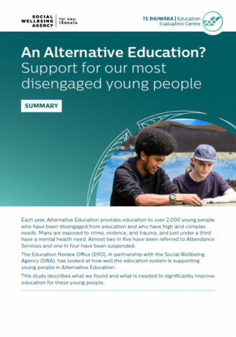 An Alternative Education? Support for our most disengaged young people - Summary