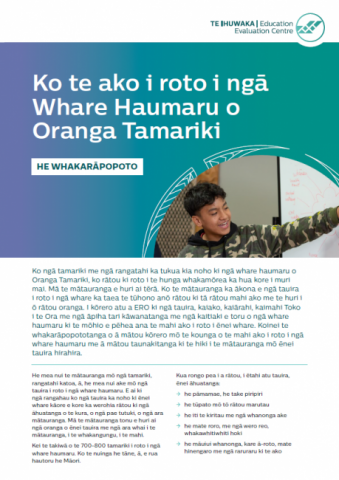 Ko te ako i roto i ngā Whare Haumaru o Oranga Tamariki